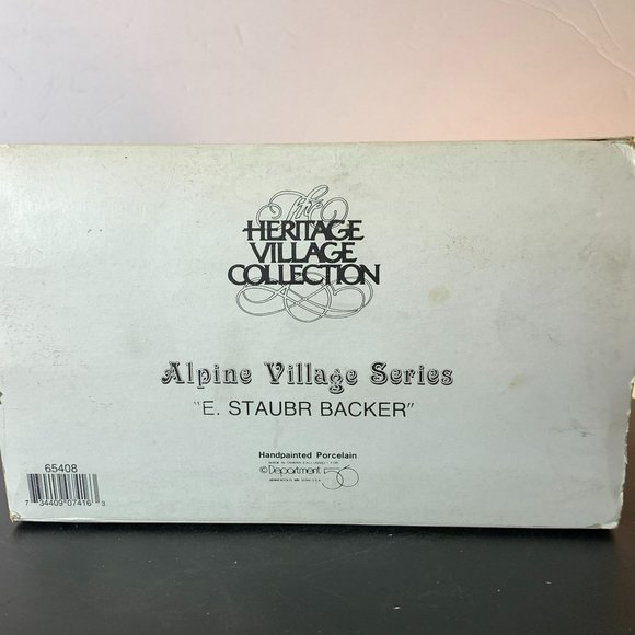 Dept 56 E. Staubr Backer Bakery, Alpine Village Lighted Christmas Building 1986 - Picture 12 of 12